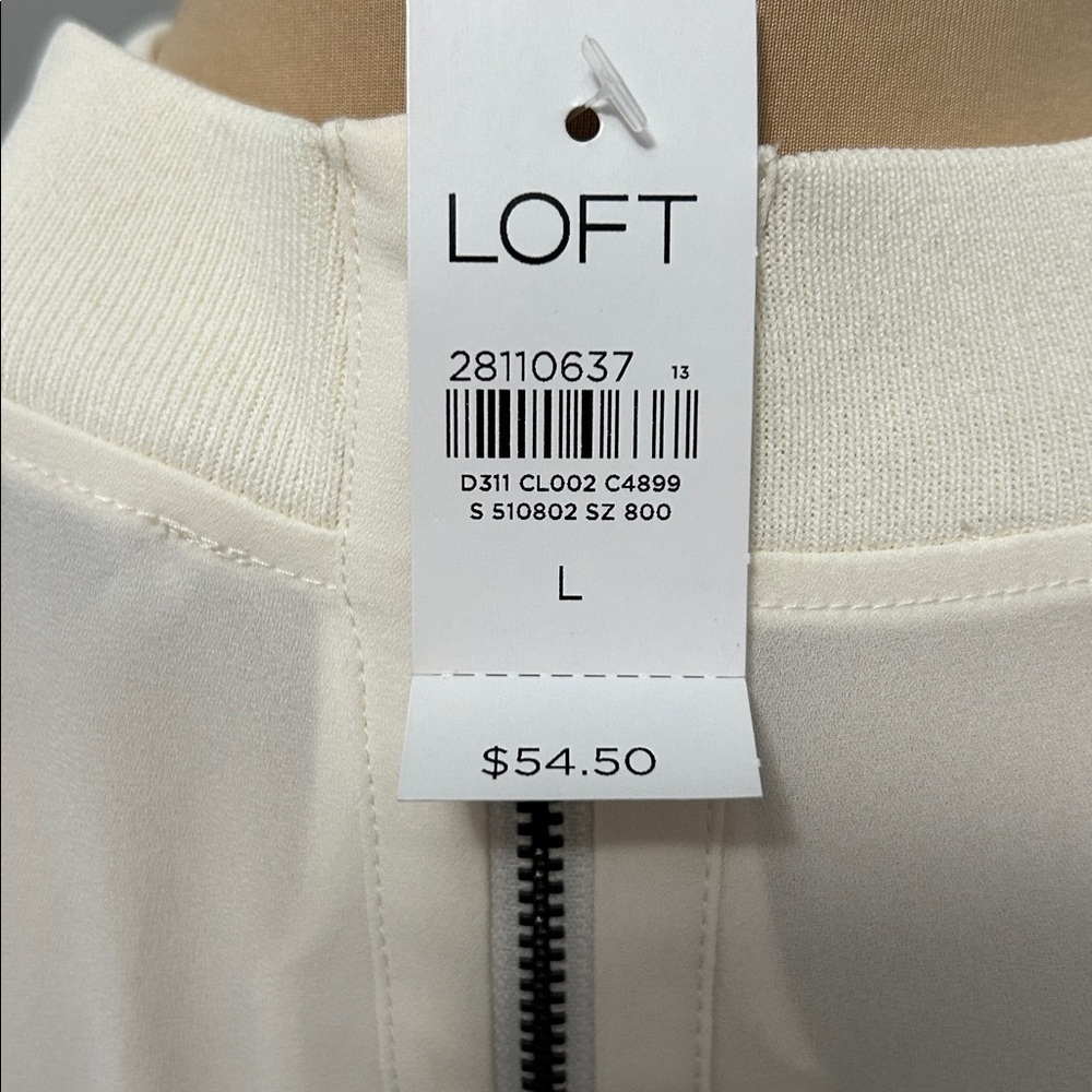 Loft Cream Sleeveless Chiffon Blouse - Picture 6 of 8